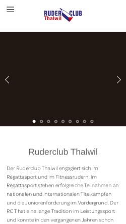 Vorschau der mobilen Webseite www.rcthalwil.ch, Ruderclub Thalwil