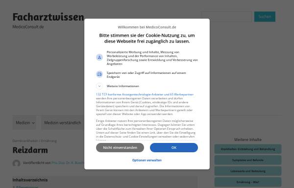 Vorschau von www.medicoconsult.de, Reizdarm - MedicoConsult