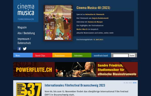 Vorschau von www.cinemamusica.de, Cinema Musica