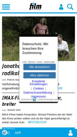Vorschau der mobilen Webseite epd-film.de, Epd Film