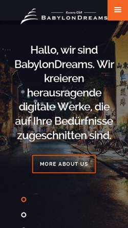 Vorschau der mobilen Webseite www.babylondreams.de, BabylonDreams - Breß & Kucera GbR