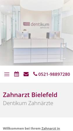 Vorschau der mobilen Webseite www.dental-centrum.de, Zahnärztliche Laborgesellschaft GmbH & Co. KG