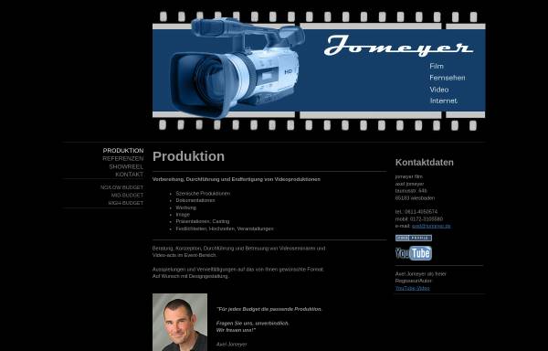 Vorschau von www.jomeyer.de, Jomeyer Video-und Filmproduktion