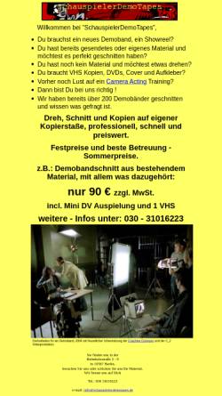Vorschau der mobilen Webseite www.schauspielerdemotapes.de, Schauspielerdemotapes