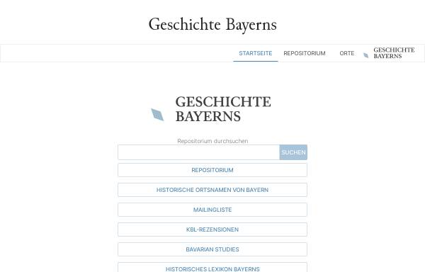 Vorschau von www.geschichte-bayerns.de, Informationsknotenpunkt Geschichte Bayerns