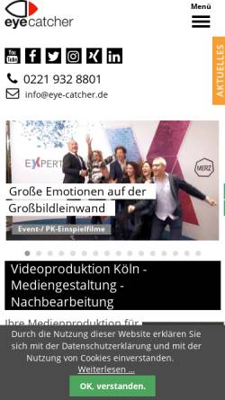 Vorschau der mobilen Webseite www.eye-catcher.de, Eyecatcher Medienproduktion GmbH