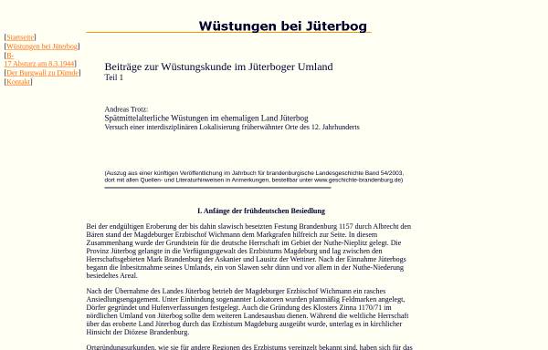 Wüstungskunde im Jüterboger Umland