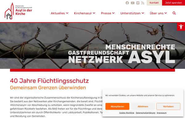 Vorschau von www.kirchenasyl.de, Oekumenische Bundesarbeitsgemeinschaft Asyl in der Kirche e.V.
