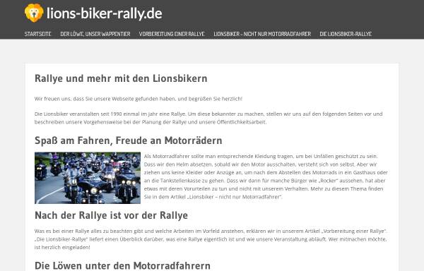 Vorschau von www.lions-biker-rally.de, Biker-Treffen der Lions-Clubs International