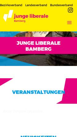 Vorschau der mobilen Webseite www.julis-bamberg.de, JuLis - Junge Liberale Bamberg
