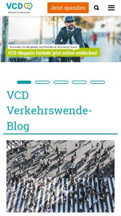 Vorschau der mobilen Webseite www.vcd.org, VCD KV Bayreuth
