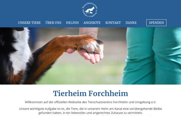 Vorschau von www.tierheim-forchheim.de, Tierschutzverein Forchheim und Umgebung e.V.