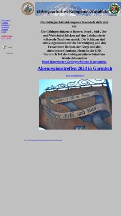 Vorschau der mobilen Webseite www.gebirgsschuetzen.de, Gebirgsschützenkompanie Garmisch