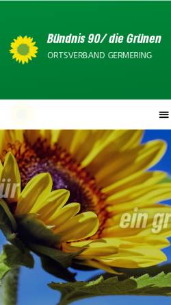 Vorschau der mobilen Webseite germeringer-gruene.de, Bündnis 90/Die Grünen Gilching