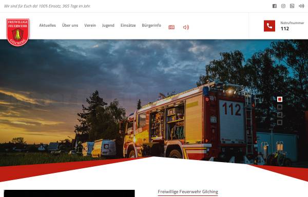 Vorschau von www.feuerwehr-gilching.de, Freiwillige Feuerwehr Gilching
