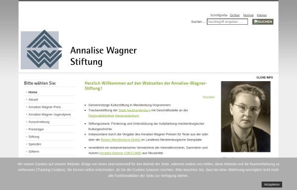 Vorschau von www.annalise-wagner-stiftung.de, Annalise-Wagner-Stiftung