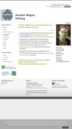 Vorschau der mobilen Webseite www.annalise-wagner-stiftung.de, Annalise-Wagner-Stiftung