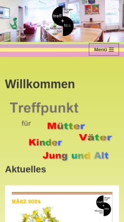 Vorschau der mobilen Webseite www.treff-und-tee.de, Bürgertreff München-Süd Treff und Tee e.V.