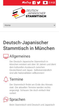Vorschau der mobilen Webseite www.japan-stammtisch.de, Deutsch-Japanischer Stammtisch