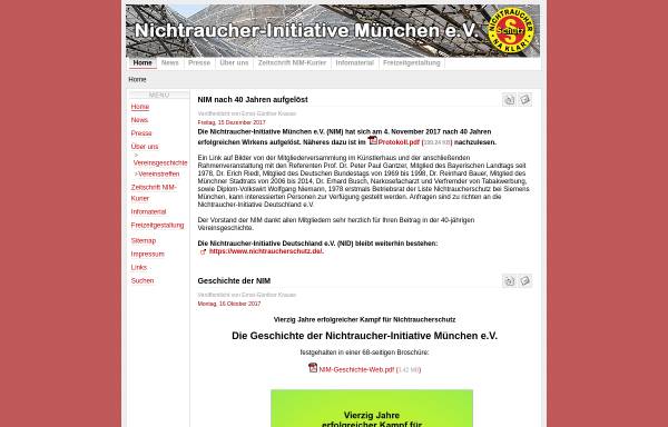 Vorschau von www.ni-muenchen.de, Nichtraucher-Initiative München e.V.