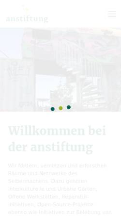 Vorschau der mobilen Webseite www.stiftung-interkultur.de, Stiftung Interkultur