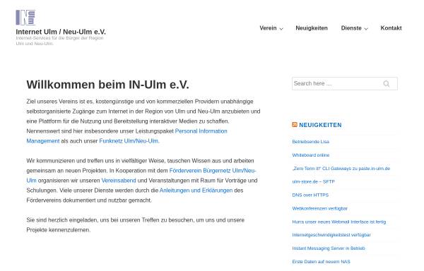 Vorschau von www.in-ulm.de, Internet Ulm/Neu-Ulm e.V.