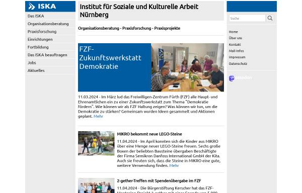 Vorschau von www.iska-nuernberg.de, Institut für Soziale und Kulturelle Arbeit Nürnberg, ISKA