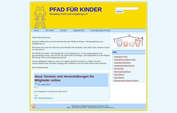 Vorschau von www.pflegeeltern-nuernberg-fuerth.de, Pflege-, Adoptiveltern und Tagesmütter e.V.