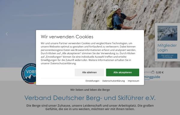 Vorschau von www.bergfuehrer-verband.de, Verband Deutscher Berg- und Skiführer e.V.