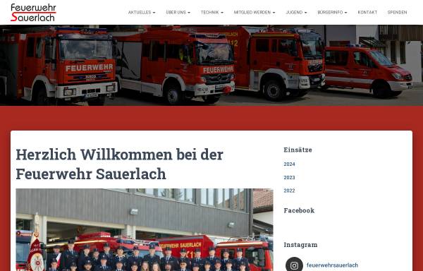 Vorschau von www.feuerwehr-sauerlach.de, Freiwillige Feuerwehr Sauerlach