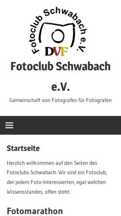 Vorschau der mobilen Webseite www.fotoclub-schwabach.de, Fotoclub Schwabach