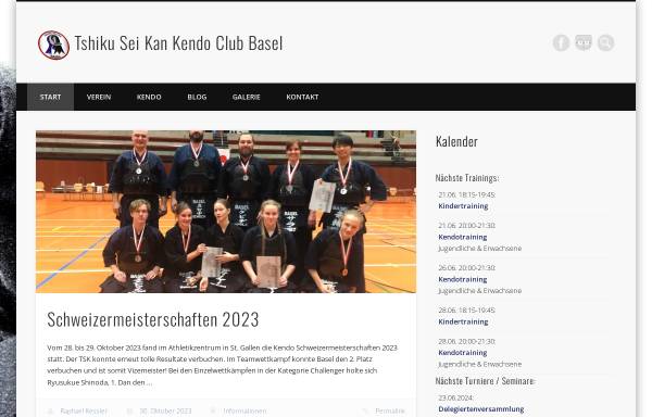 Vorschau von www.tsk-basel.ch, Tshiku Sei Kan Kendo Club Basel