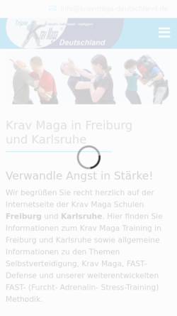 Vorschau der mobilen Webseite www.kmm-freiburg.de, Krav Maga Maor Schule Freiburg