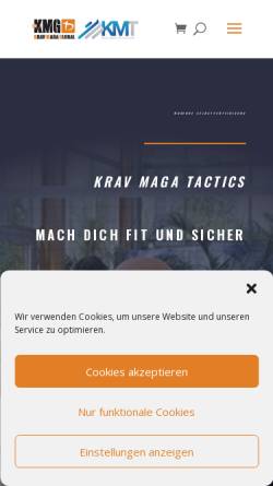 Vorschau der mobilen Webseite www.krav-maga-tactics.com, Krav Maga Tactics München