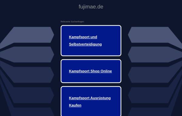 Vorschau von www.fujimae.de, Fujimae Kampfsportartikel
