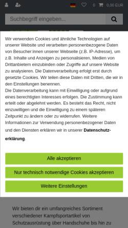 Vorschau der mobilen Webseite www.k-1germany.de, K1-Germany, Shop For Fighter