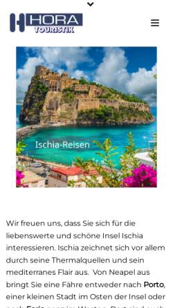 Vorschau der mobilen Webseite ischia-tours.de, Hora Touristik