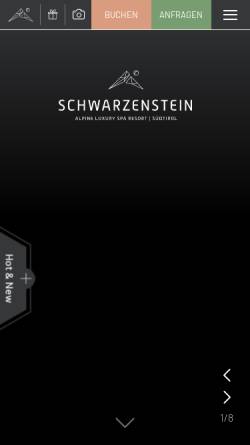 Vorschau der mobilen Webseite www.schwarzenstein.com, Hotel Schwarzenstein