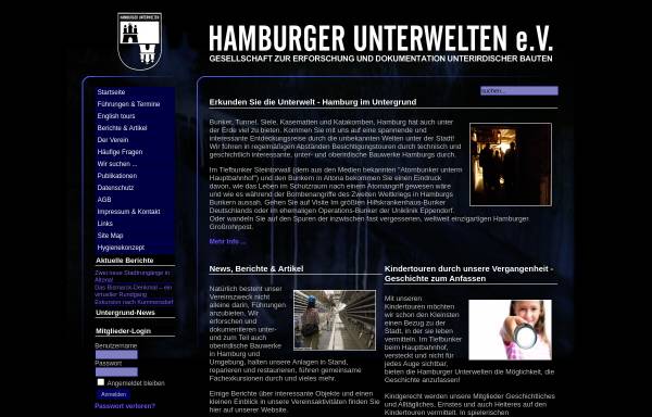 Vorschau von www.hamburgerunterwelten.de, Hamburger Unterwelten e.V.