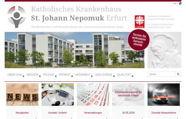 Vorschau von www.kkh-erfurt.de, Katholisches Krankenhaus Erfurt