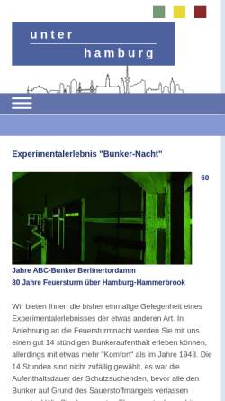 Vorschau der mobilen Webseite www.unter-hamburg.de, Unter-Hamburg e.V.