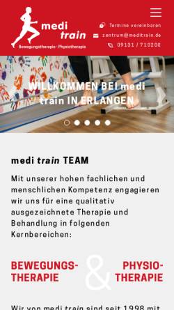 Vorschau der mobilen Webseite www.meditrain.de, medi train Shop