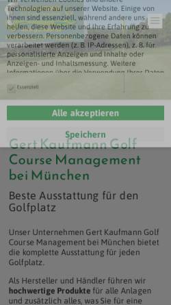 Vorschau der mobilen Webseite www.golfkauf.de, Gert Kaufmann Golf Course Management