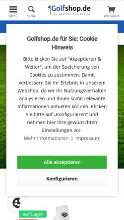 Vorschau der mobilen Webseite www.golfshop.de, Golfshop.de GmbH