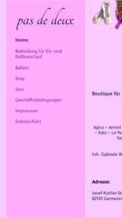 Vorschau der mobilen Webseite www.ballett-eislauf.de, Pas de deux