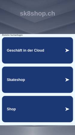 Vorschau der mobilen Webseite www.sk8shop.ch, Sk8shop.ch