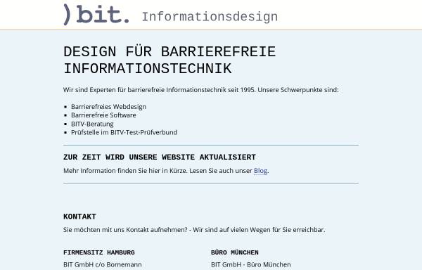 Vorschau von www.bit-informationsdesign.de, BIT Design für Barrierefreie Informationstechnik GmbH
