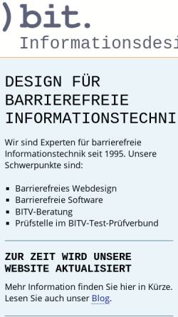 Vorschau der mobilen Webseite www.bit-informationsdesign.de, BIT Design für Barrierefreie Informationstechnik GmbH