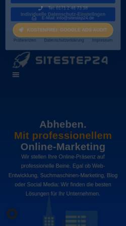 Vorschau der mobilen Webseite www.sitestep24.de, Dr. Arndt Embacher