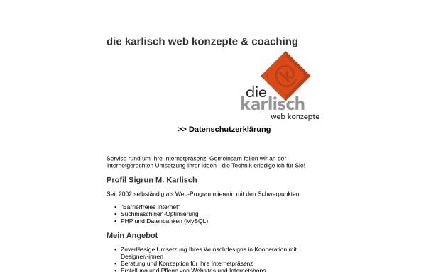 Vorschau von www.die-karlisch.de, Die Karlisch - Sigrun M. Karlisch